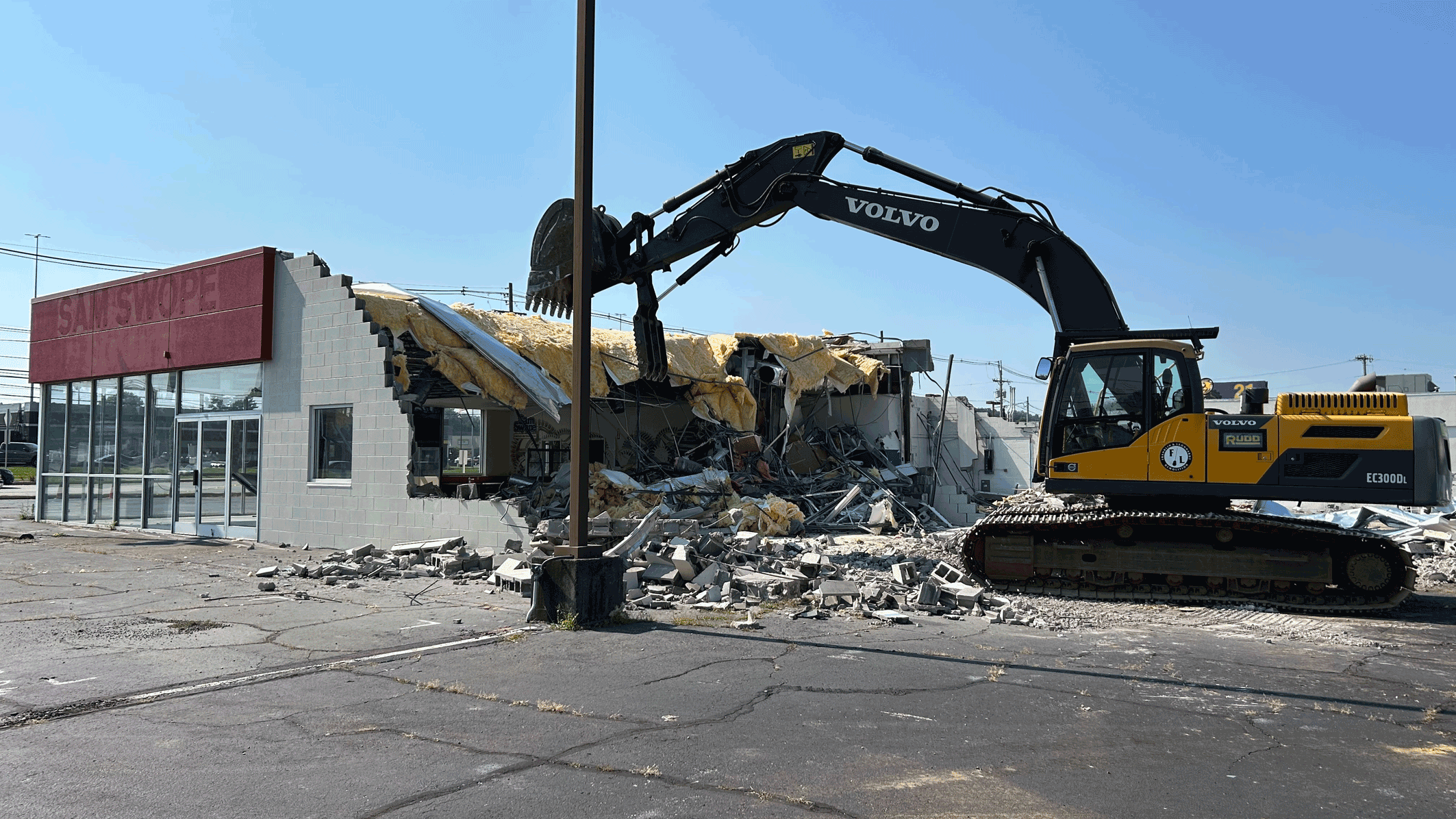 wrecking a local restaurant