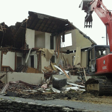 House demolished for church parking lot