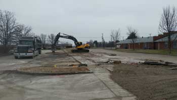 Cleanup after Sonic Restaurant demolition